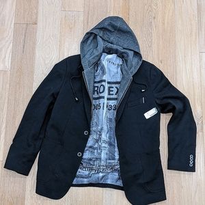 Projek Raw Blazer with Removable Hoodie